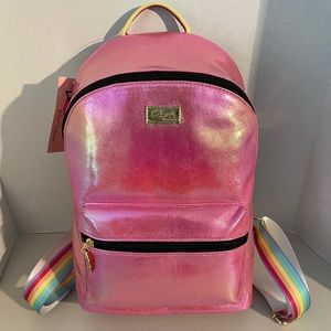 NWT Betsey Johnson Pink Iridescent Backpack